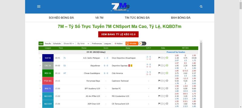 7m.com.vn cung cấp đa dạng thông tin bóng đá chuẩn