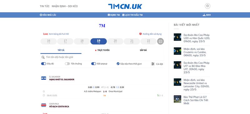 Review top 5 website cung cấp kết quả bóng đá trực tuyến 7m
