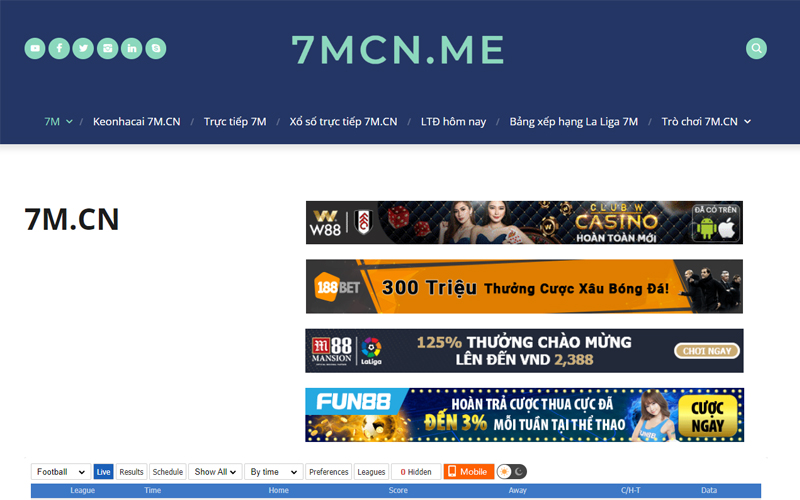 Giao diện website 7MCN.ME