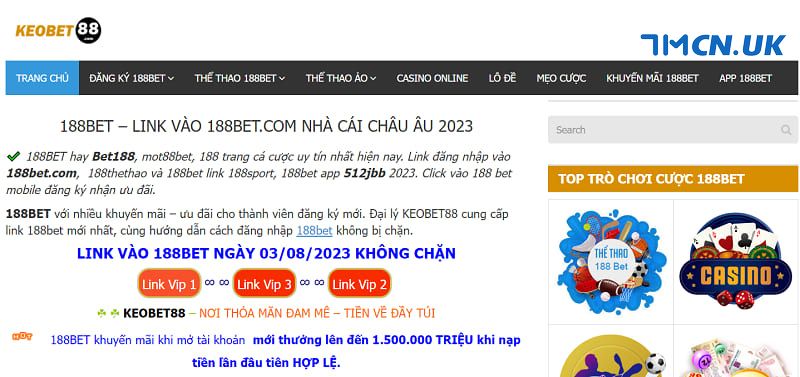 Trang keobet88.com - Địa chỉ thay thế 1 gom chất lượng